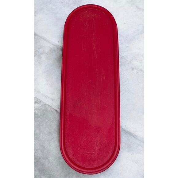 Tupperware 2402A Modular Mates Super Oval Replacement Seal Lid Red Made in USA - Picture 6 of 6